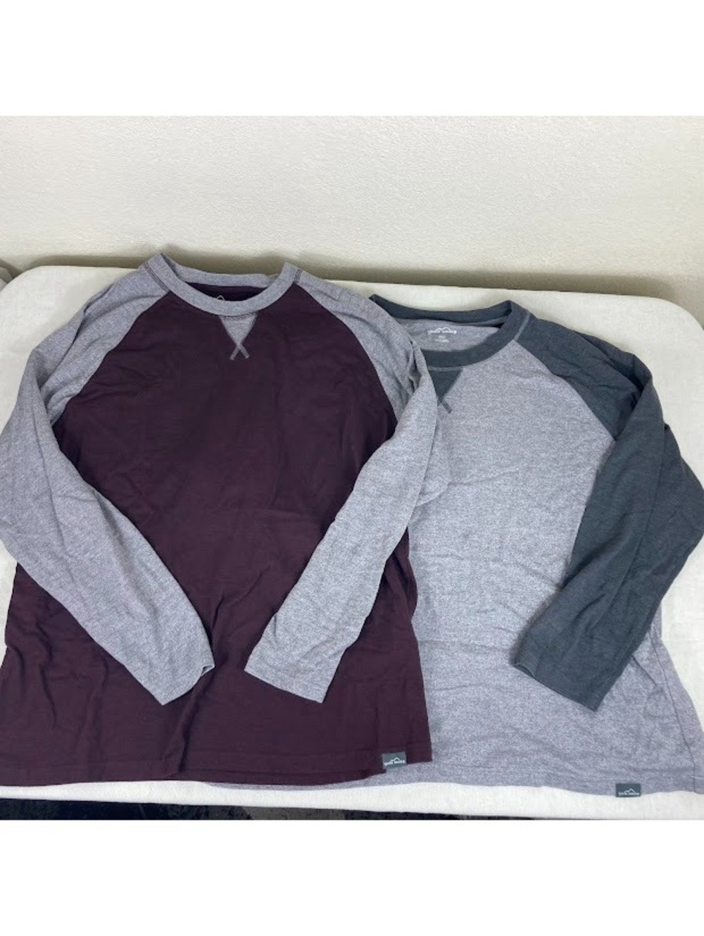 Eddie Bauer Men's XXL Raglan Long Sleeve Shirt Lot of 2
